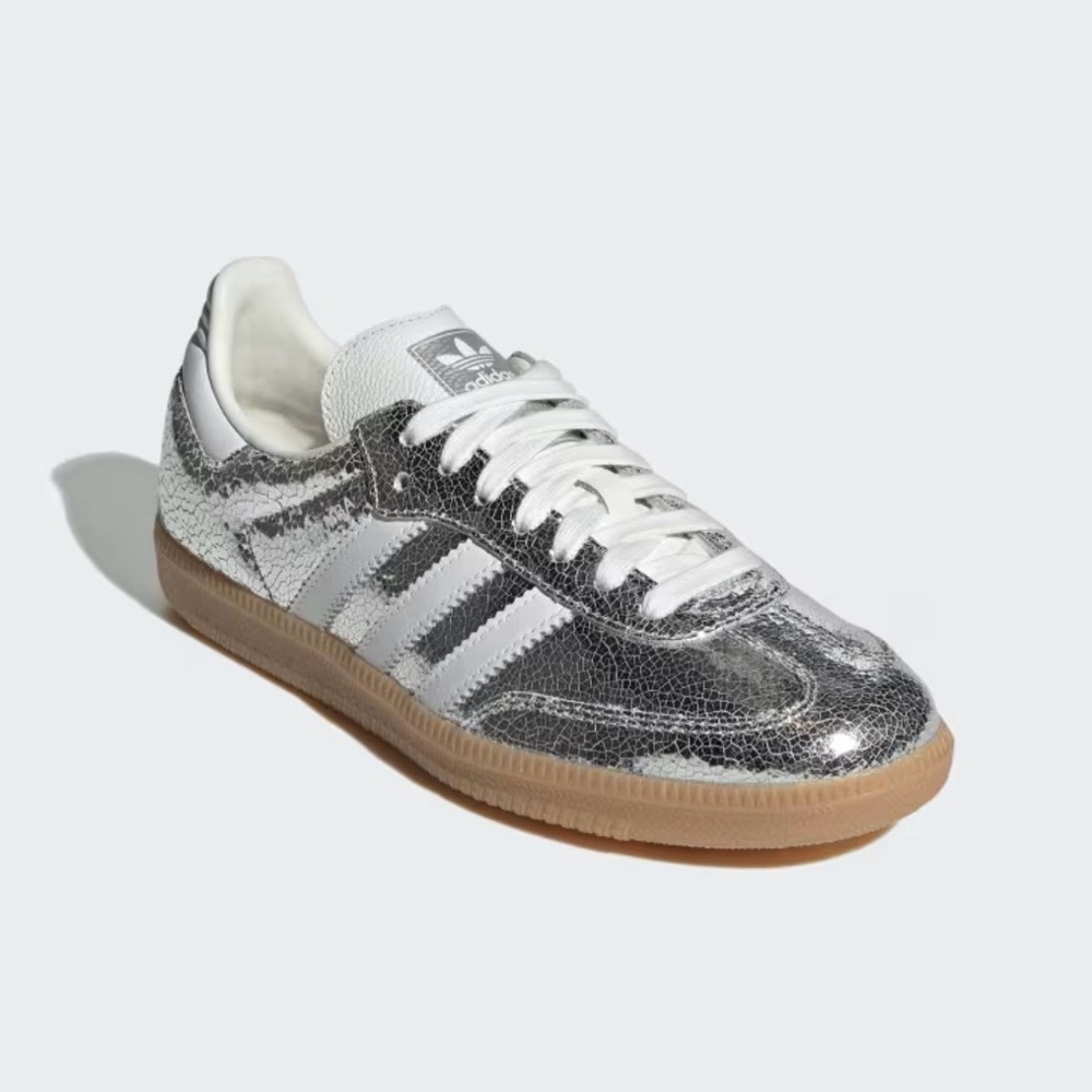 New in Box Adidas Silver Samba Sneaker
